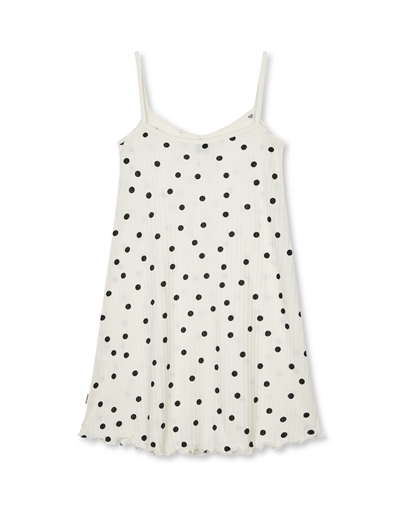 Mads Nørgaard Kids - Pointella Sigrid Kjole - Dot AOP Vanilla Ice 
